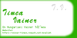 timea vainer business card